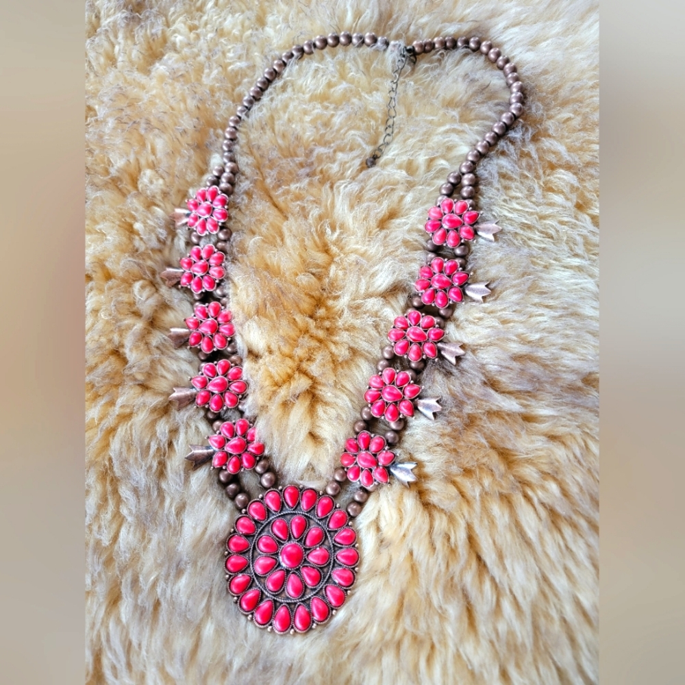 Red Concho Necklace
